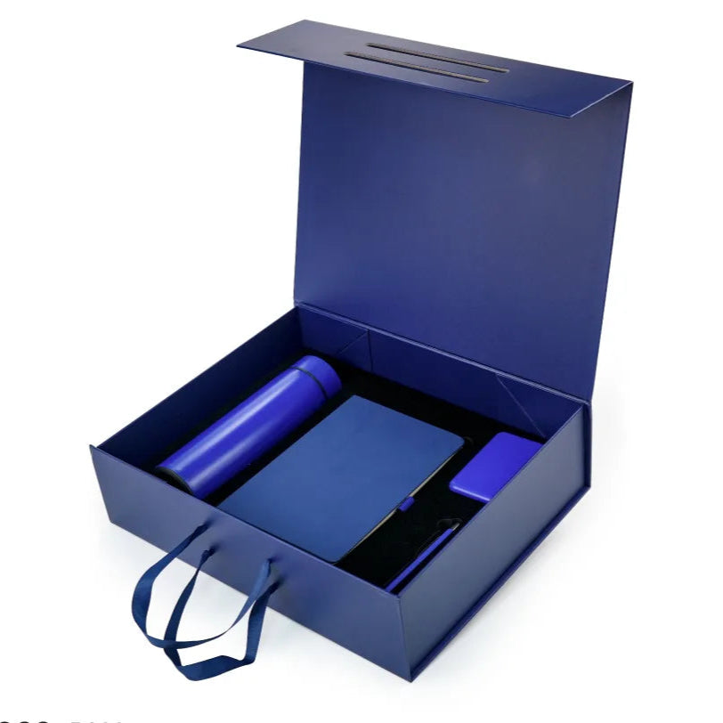 Corporate Office Gift Set in Color Themed Box with Ribbon Handle