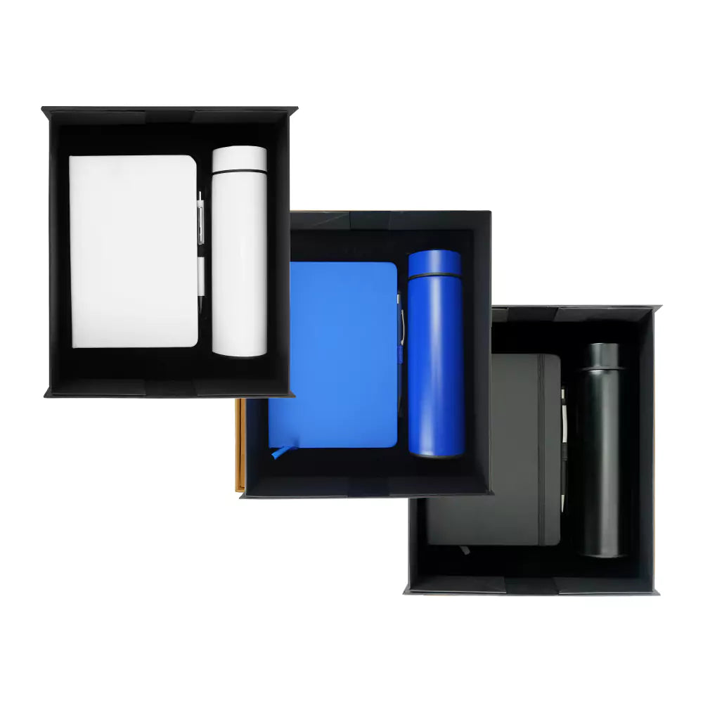 Gift Sets Notebook ,Metal Pen, LED Display Bottles