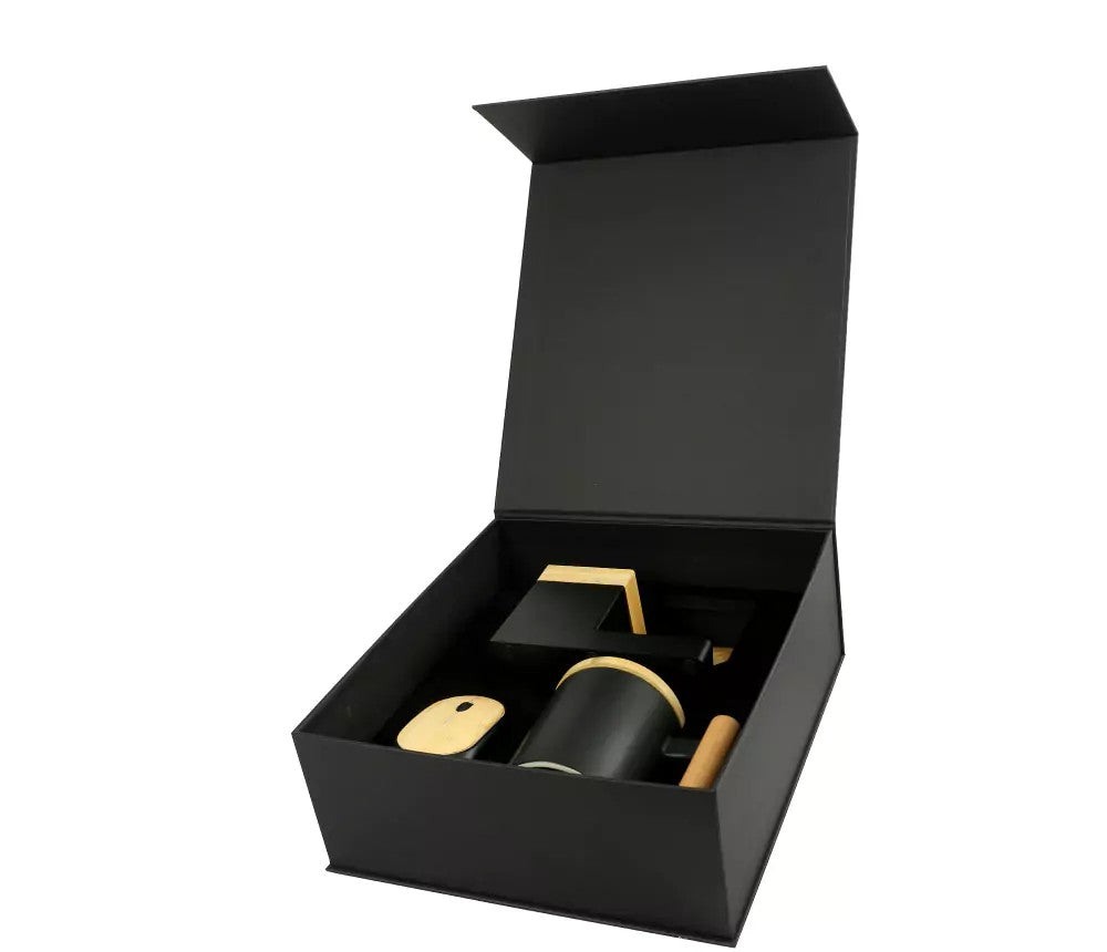 Bamboo Gift Sets Mugs,15W Wireless Charger,Mouse