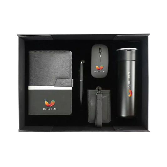 Gift Sets Notebook,Metal Pen,Mouse,ID card holder,Double Wall SS Bottles