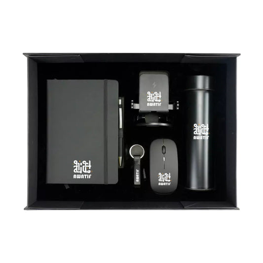 Gift Sets Led Display Bottle,Notebook,Pen, Fast Charging,Mouse,Keychain