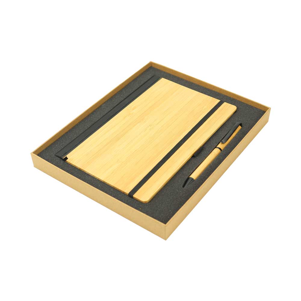 Bamboo Gift Set A5 Size Notebook and Pen
