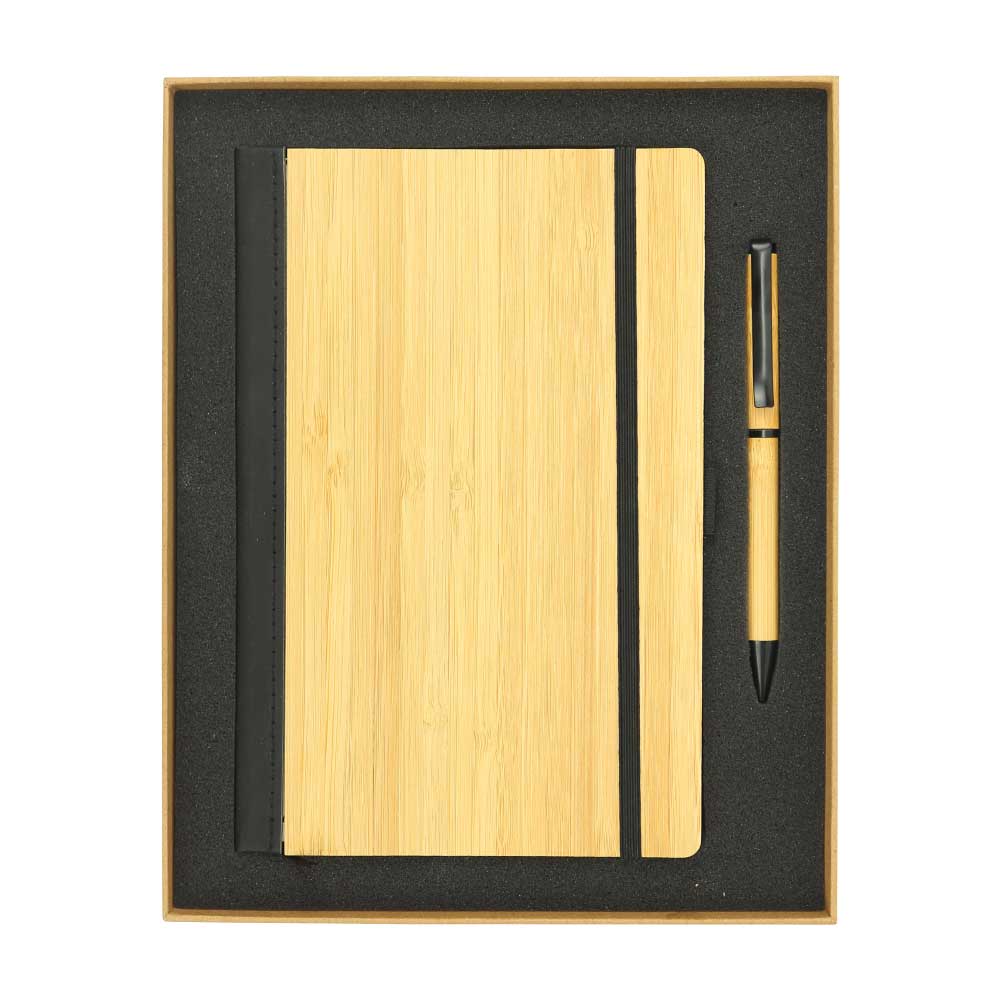 Bamboo Gift Set A5 Size Notebook and Pen