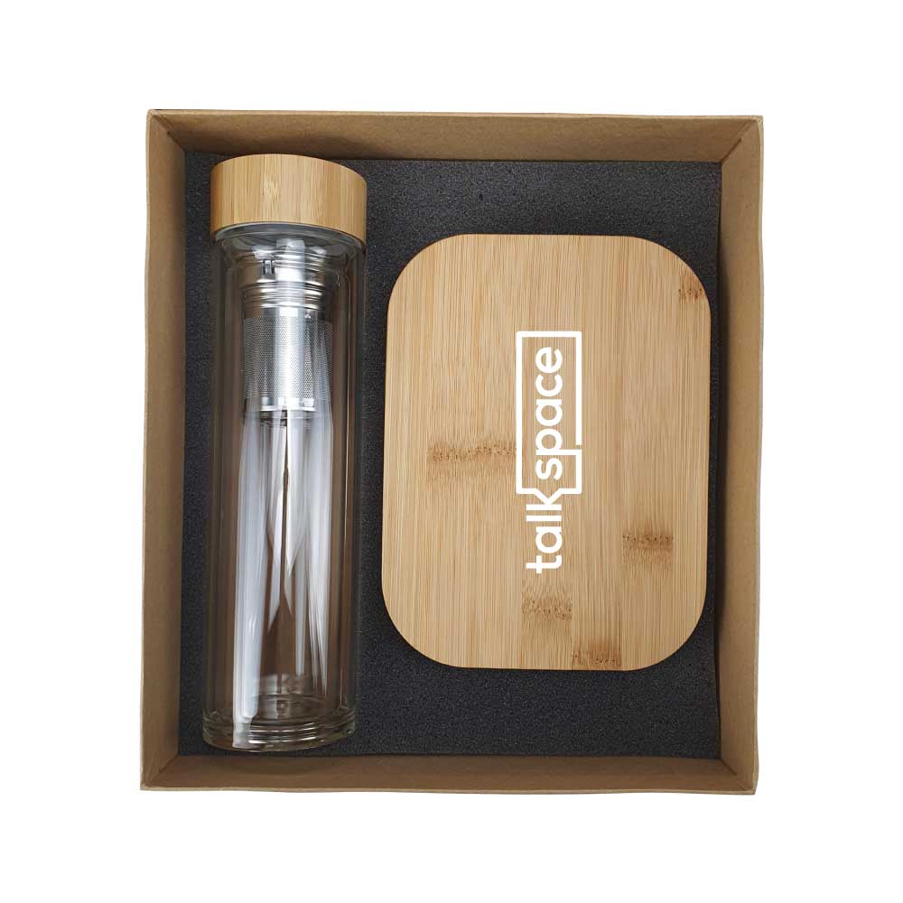 Eco-Friendly Gift Sets Lunch Box ,Bamboo Flask