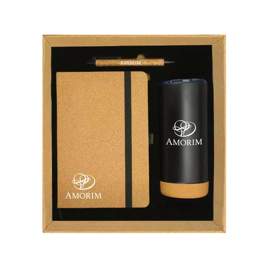 Cork Notebook Ball Pen and Tumbler Gift Sets