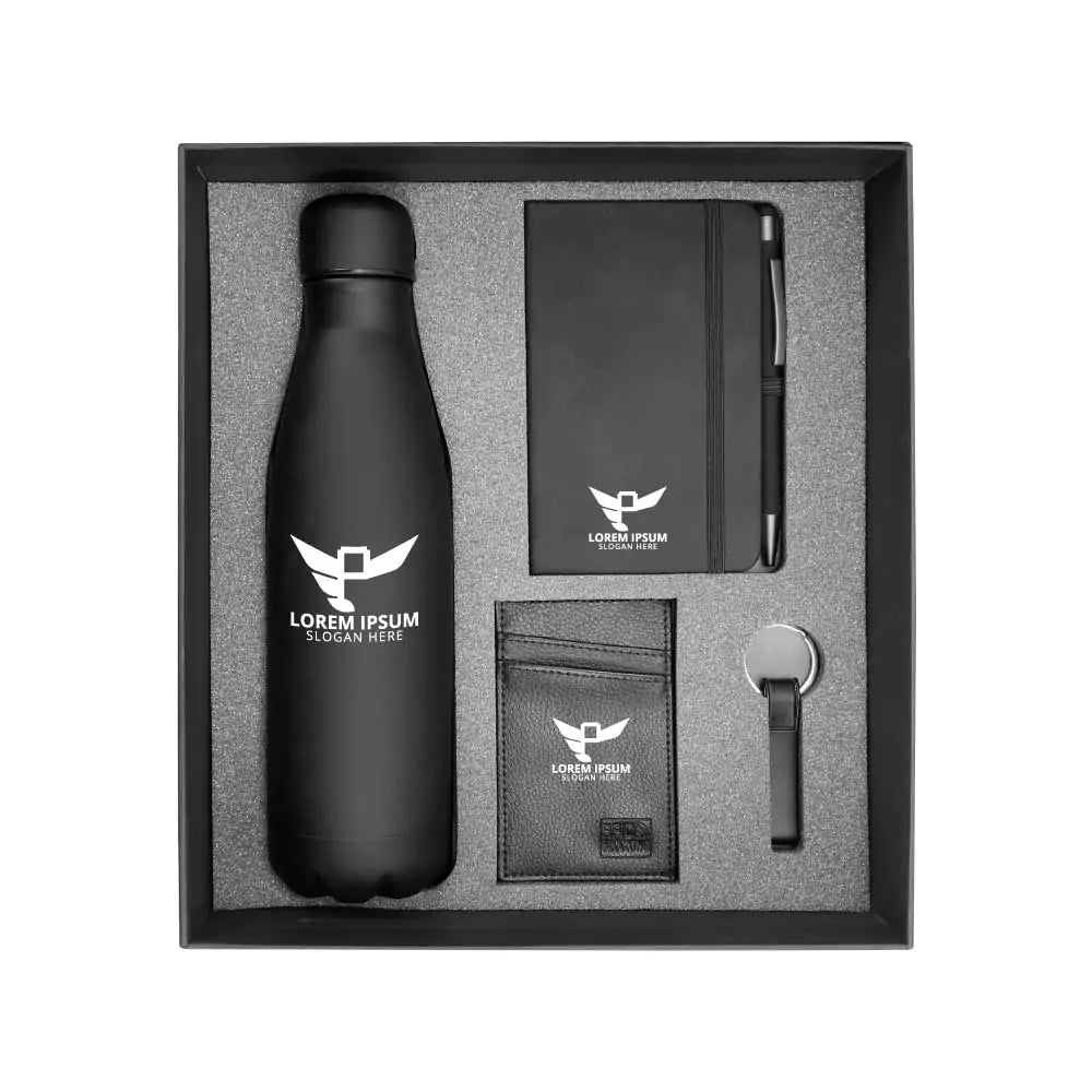 Gift Sets Steel Bottle,Notebook,Pen,Card Holder,Keychain