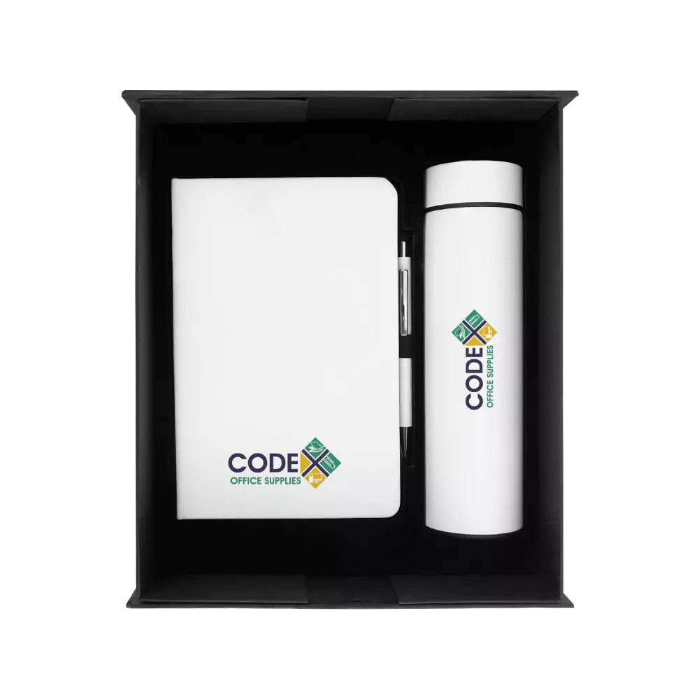 Gift Sets Notebook ,Metal Pen, LED Display Bottles