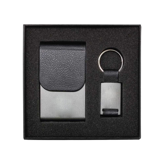 Gift sets Card Holder with Leather Keychain