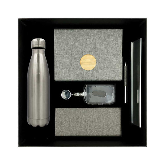 Gift Sets Notebooks,Ball Pens,Steel Bottles,Reel Badges,Card Holders,Charging Mousepads,Desk Sign