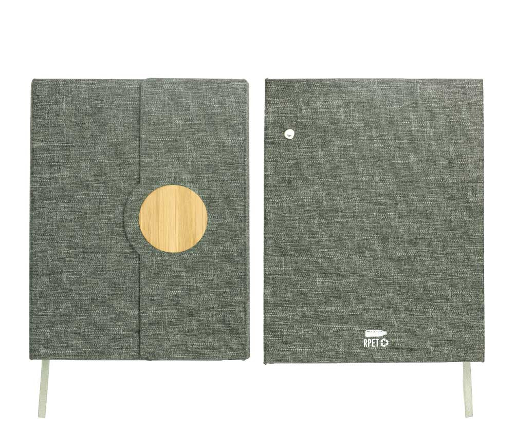 A5 RPET Notebooks with Bamboo & Magnetic Closure